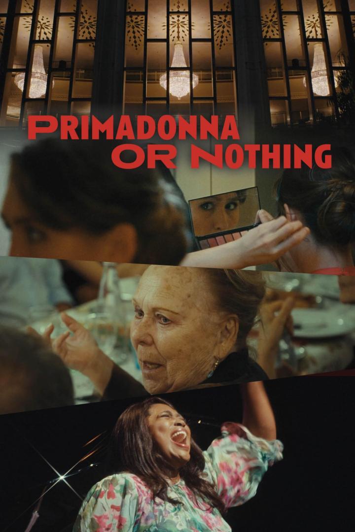 Das Filmplakat für „Primadonna or Nothing“ zeigt drei Frauen in verschiedenen Lebensabschnitten.