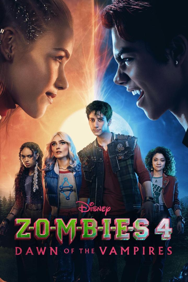 Das Filmplakat für „Zombies 4: Dawn of the Vampires“ zeigt Zombies, Cheerleader und Vampire.