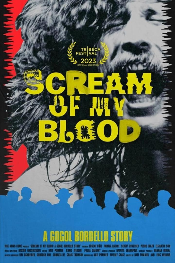 Das Filmplakat für „Scream of My Blood: A Gogol Bordello Story“ zeigt ein verzerrtes Gesicht.