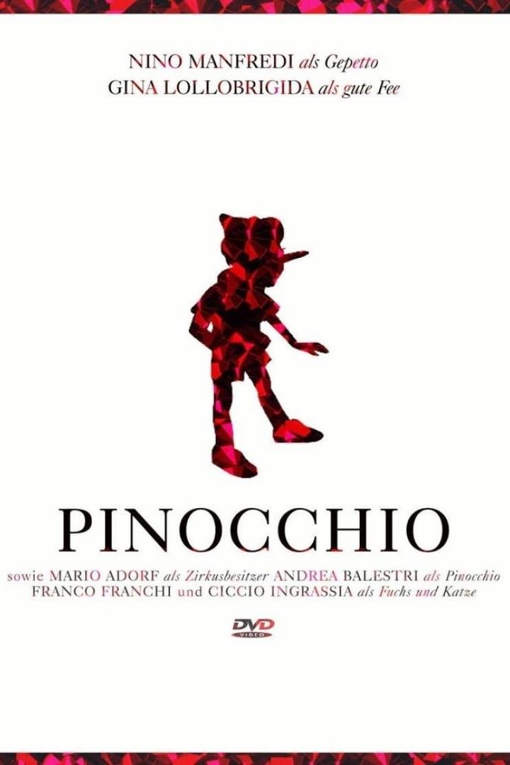Das Filmplakat für „Pinocchio“ mit Nino Manfredi und Gina Lollobrigida.