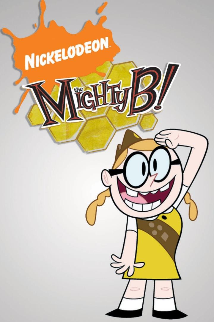 Das Logo der Nickelodeon-Serie „The Mighty B!“ mit der Pfadfinderin Bessie Higgins.