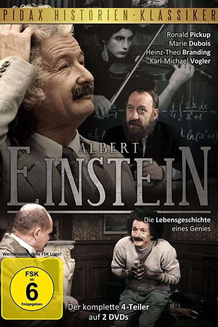 Das Cover der DVD „Albert Einstein: Die Lebensgeschichte eines Genies“ mit Ronald Pickup.