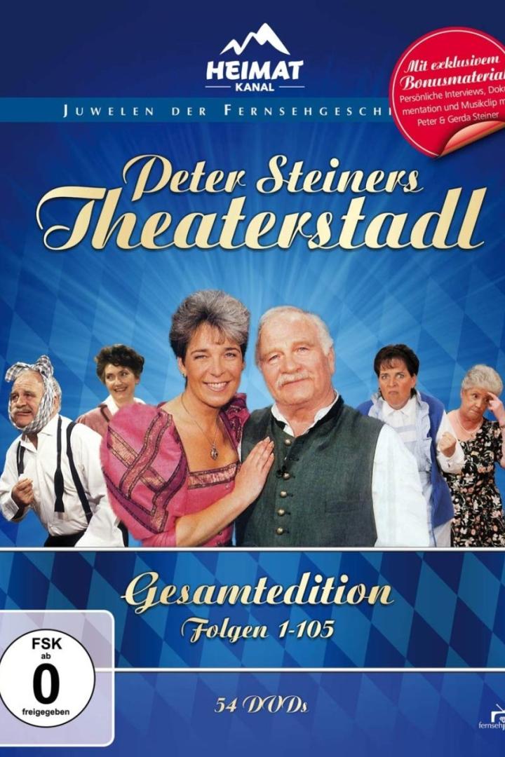 Das Cover der DVD-Gesamtedition von „Peter Steiners Theaterstadl“ mit den Hauptdarstellern.
