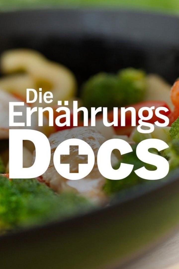 Gemüsepfanne mit dem Schriftzug „Die Ernährungs-Docs“.