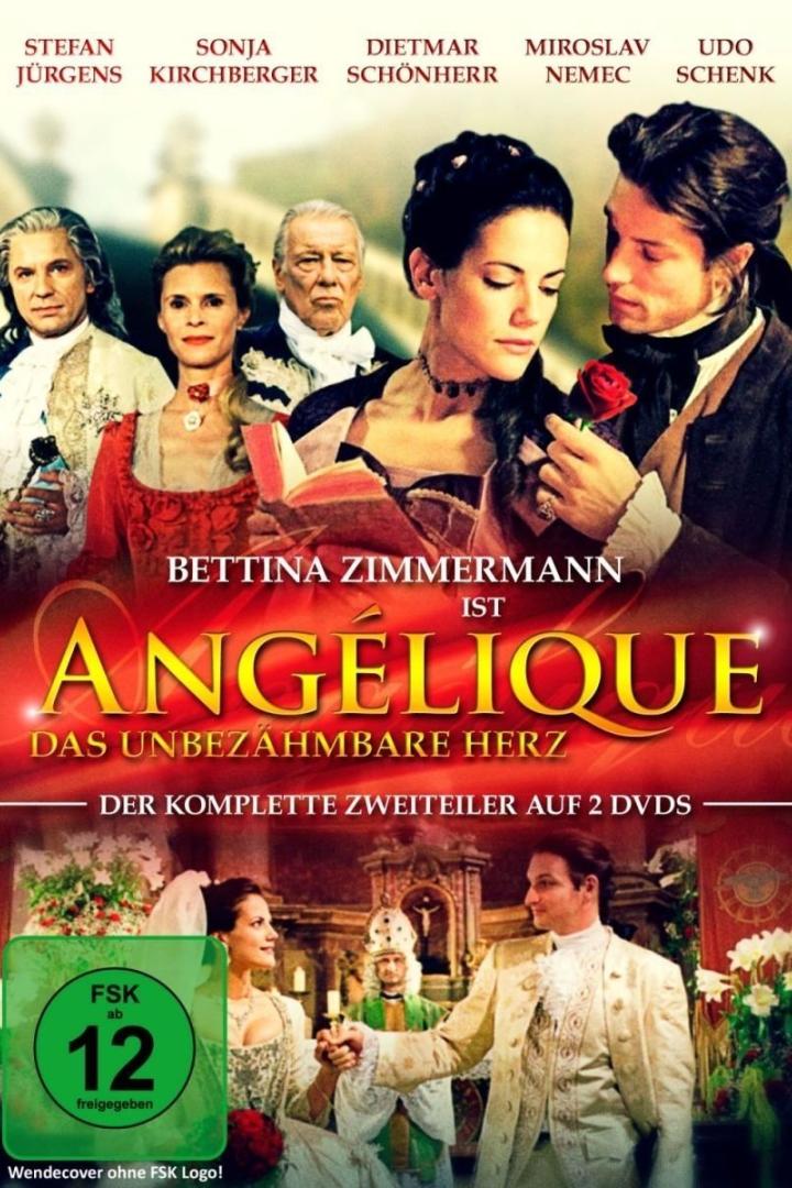 Das Cover des Films „Angélique: Das unbezähmbare Herz“ mit Bettina Zimmermann in der Hauptrolle.