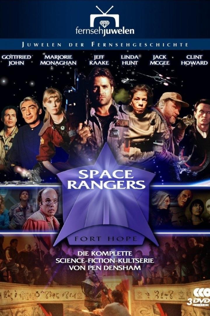 Das Cover der Science-Fiction-Serie „Space Rangers“ mit den Hauptdarstellern.
