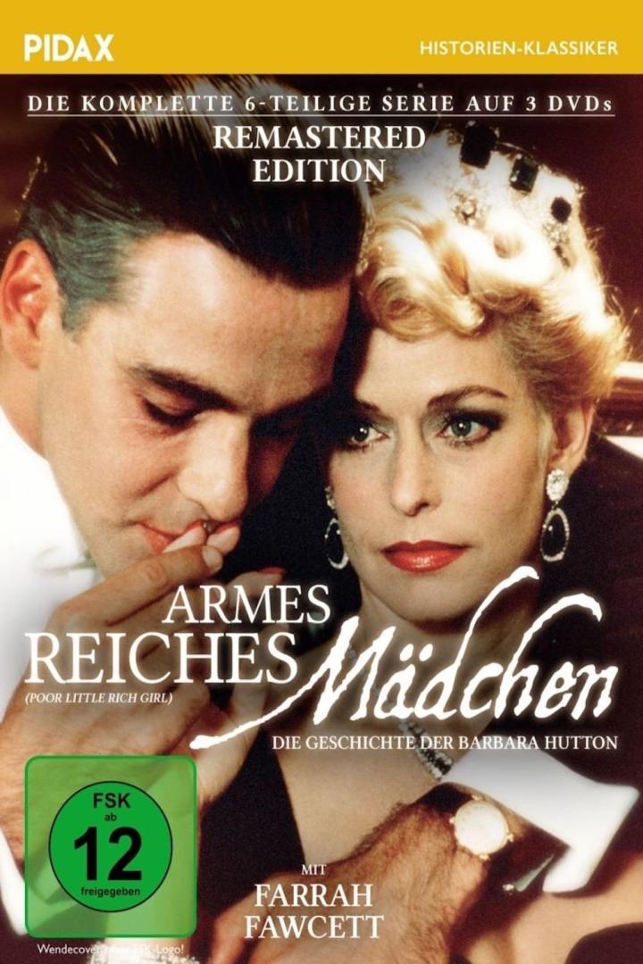 Das DVD-Cover von „Armes reiches Mädchen – Die Geschichte der Barbara Hutton“ mit Farrah Fawcett.