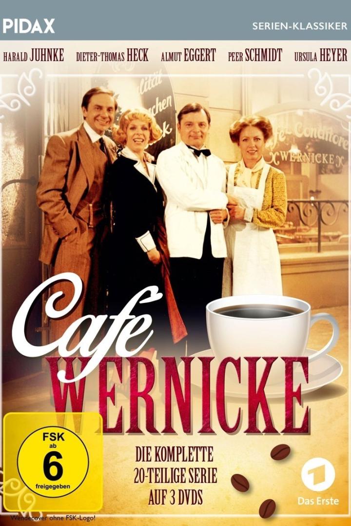 Das Cover der DVD-Box zur Serie „Café Wernicke“ mit Harald Juhnke und Dieter-Thomas Heck.