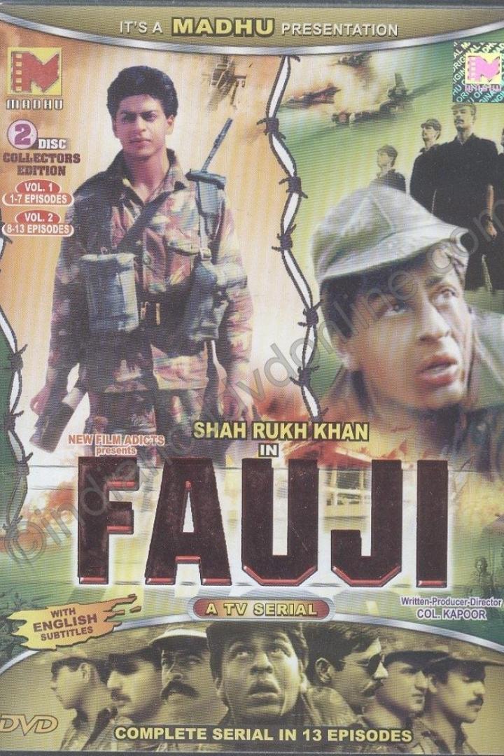 Das DVD-Cover der TV-Serie „Fauji“ mit Shah Rukh Khan in der Hauptrolle.
