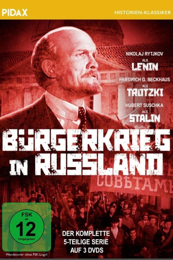Das Cover der DVD „Bürgerkrieg in Russland“ mit Nikolaj Rytjkov als Lenin.