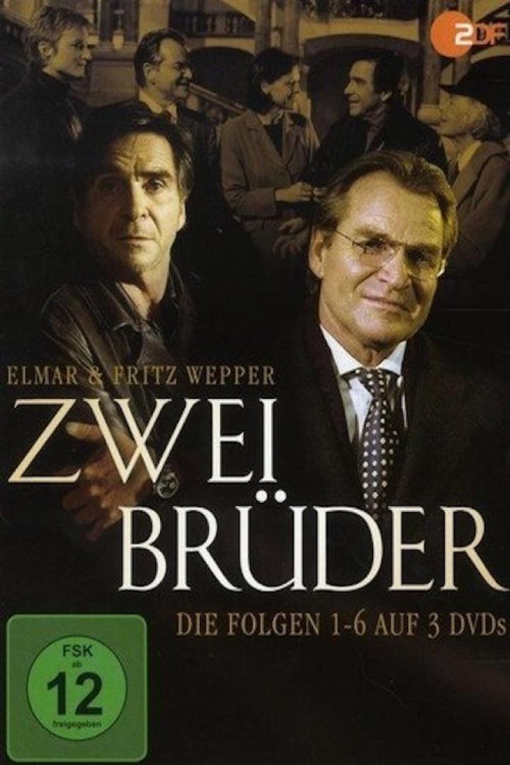 Das DVD-Cover der Serie „Zwei Brüder“ mit Elmar und Fritz Wepper in den Hauptrollen.