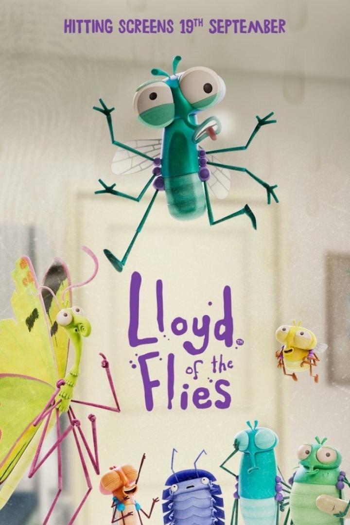 Das Filmplakat für „Lloyd of the Flies“ zeigt animierte Insekten.