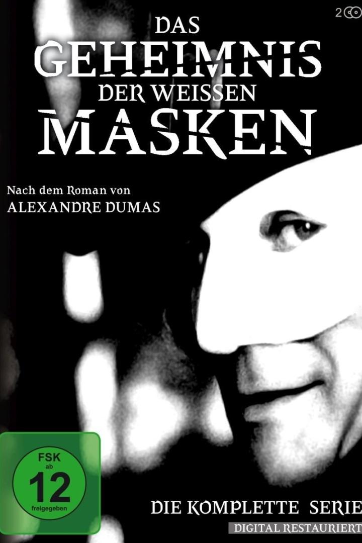 Das Cover der DVD „Das Geheimnis der weißen Masken“ nach dem Roman von Alexandre Dumas.