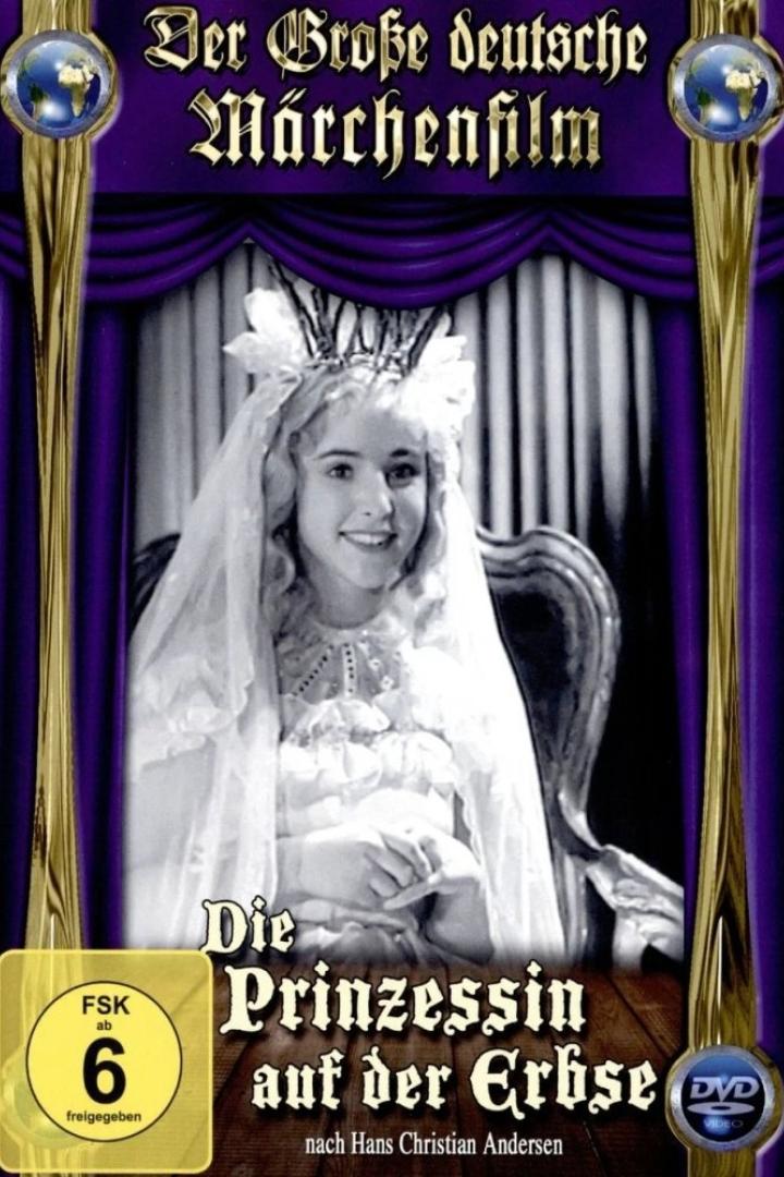 Das Cover des Films „Die Prinzessin auf der Erbse“ zeigt eine junge Frau mit Krone und Schleier.