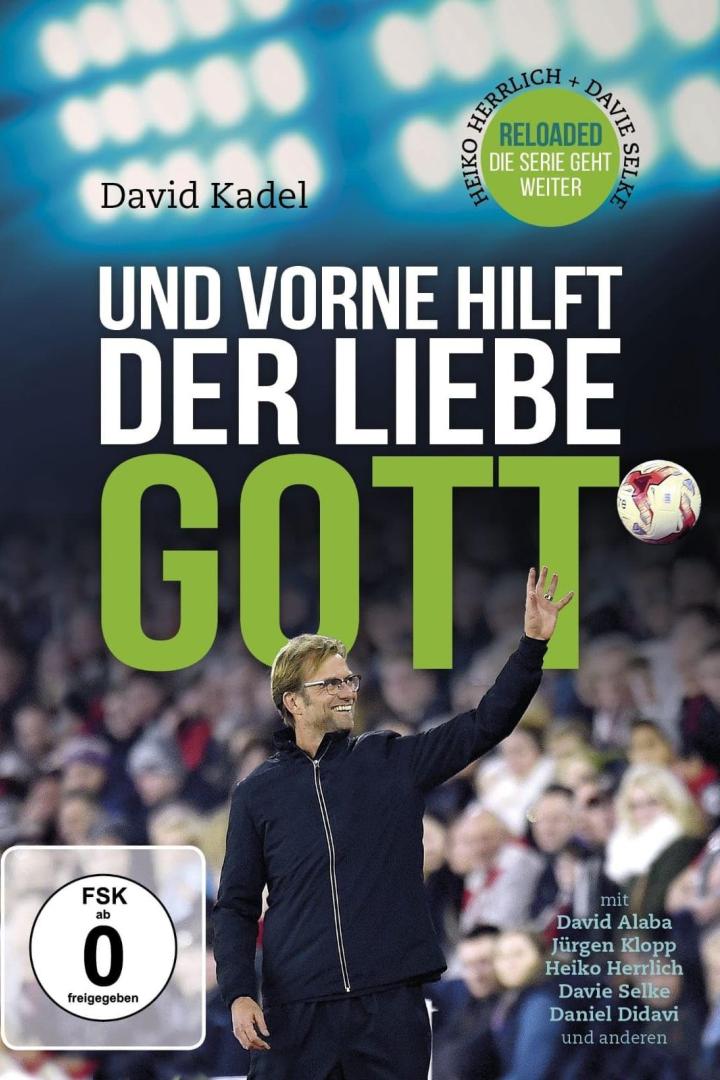 Das Cover des Buches „Und vorne hilft der liebe Gott“ mit Jürgen Klopp im Vordergrund.