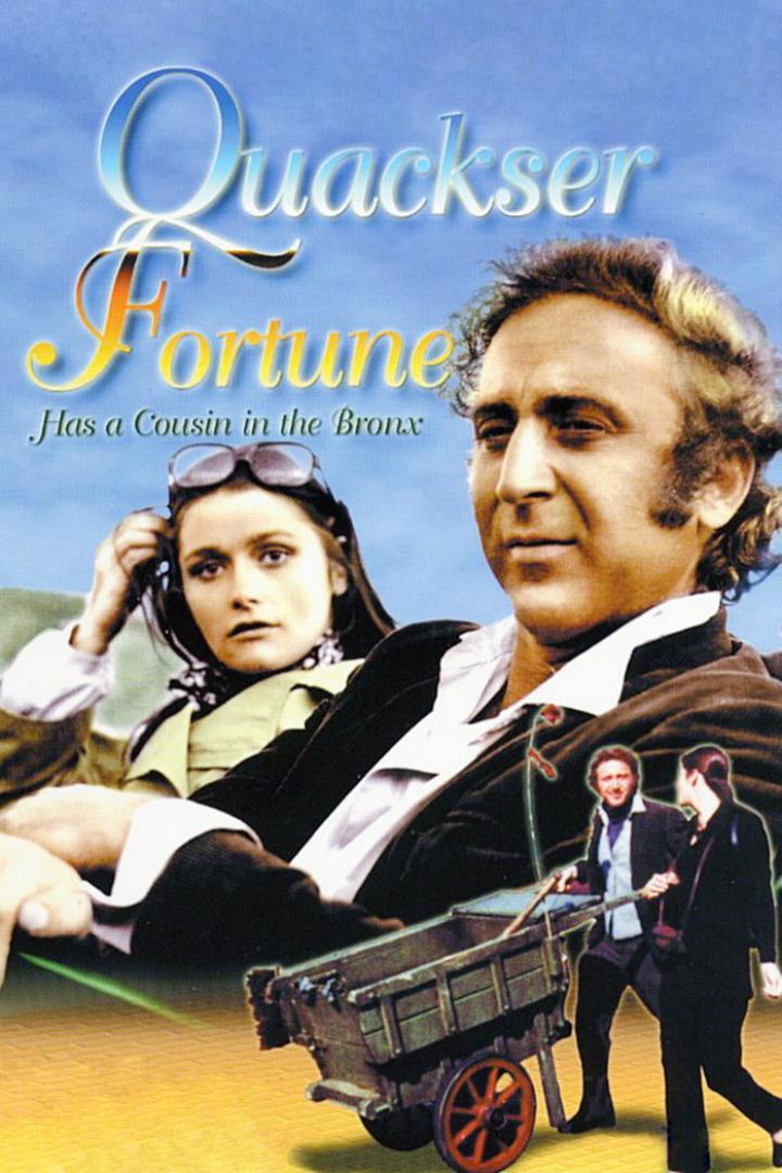 Das Filmplakat für „Quackser Fortune Has a Cousin in the Bronx“ zeigt Gene Wilder und eine Frau.