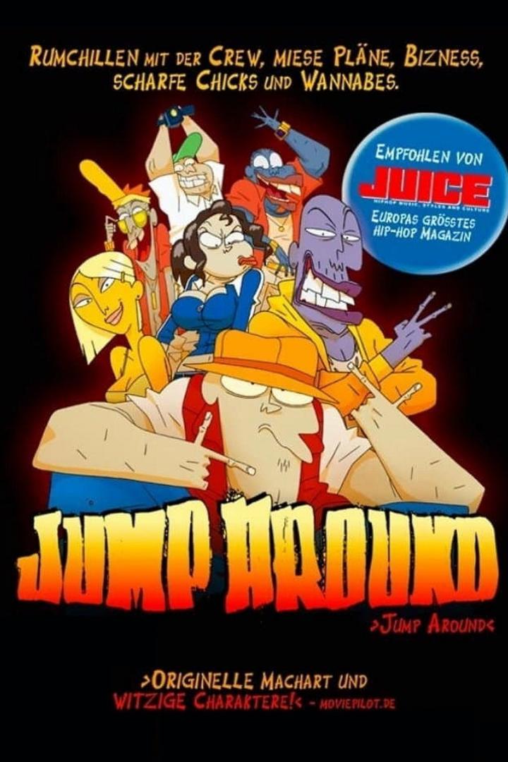 Das Cover des Films „Jump Around“ zeigt eine Gruppe von Cartoonfiguren.