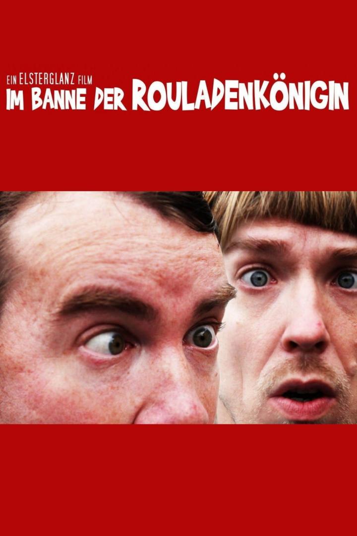Das Filmplakat für „Im Banne der Rouladenkönigin“ zeigt zwei Männer mit überraschten Gesichtsausdrücken.