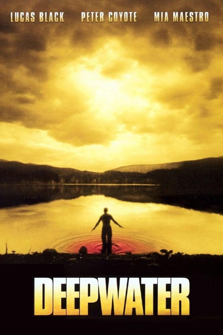Das Filmplakat für „Deepwater“ zeigt eine Person, die in einem See steht.