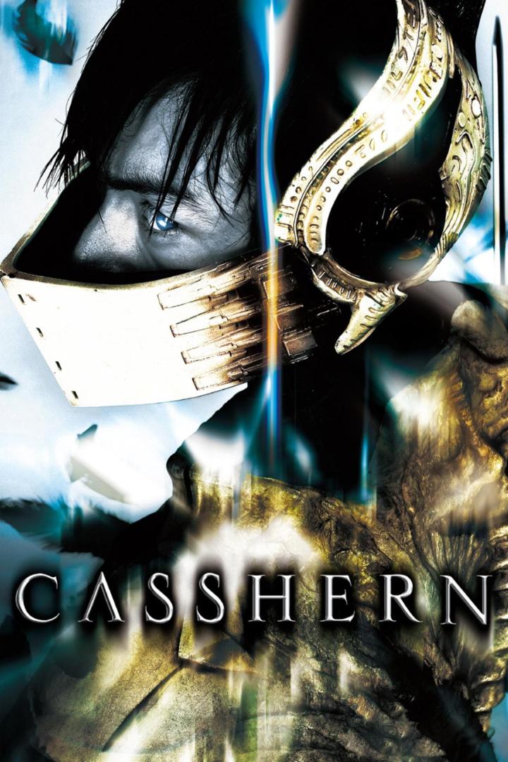 Das Filmplakat für „Casshern“ zeigt einen Mann mit futuristischer Rüstung.