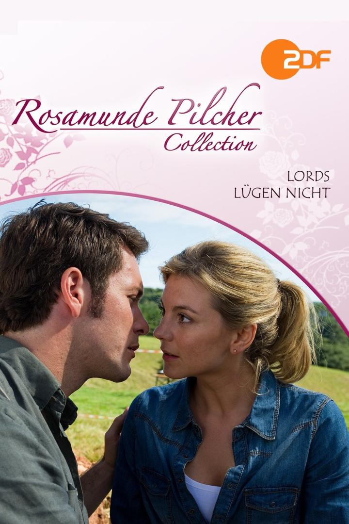 Ein Mann und eine Frau stehen einander gegenüber, vermutlich eine Szene aus „Lords Lügen nicht“ von Rosamunde Pilcher.