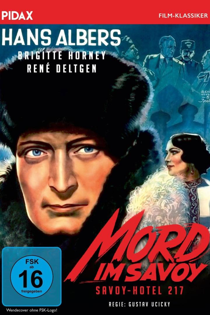 Das Filmplakat für „Mord im Savoy“ mit Hans Albers und Brigitte Horney.