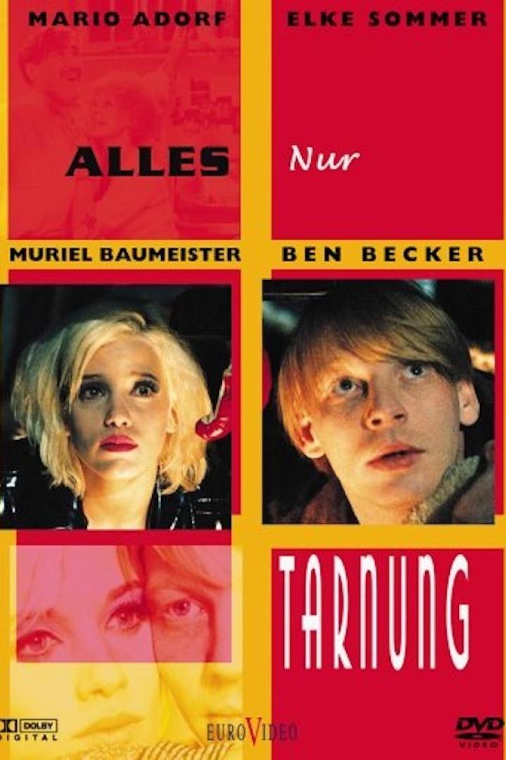 Das Cover des Films „Alles nur Tarnung“ mit Mario Adorf, Elke Sommer, Muriel Baumeister und Ben Becker.