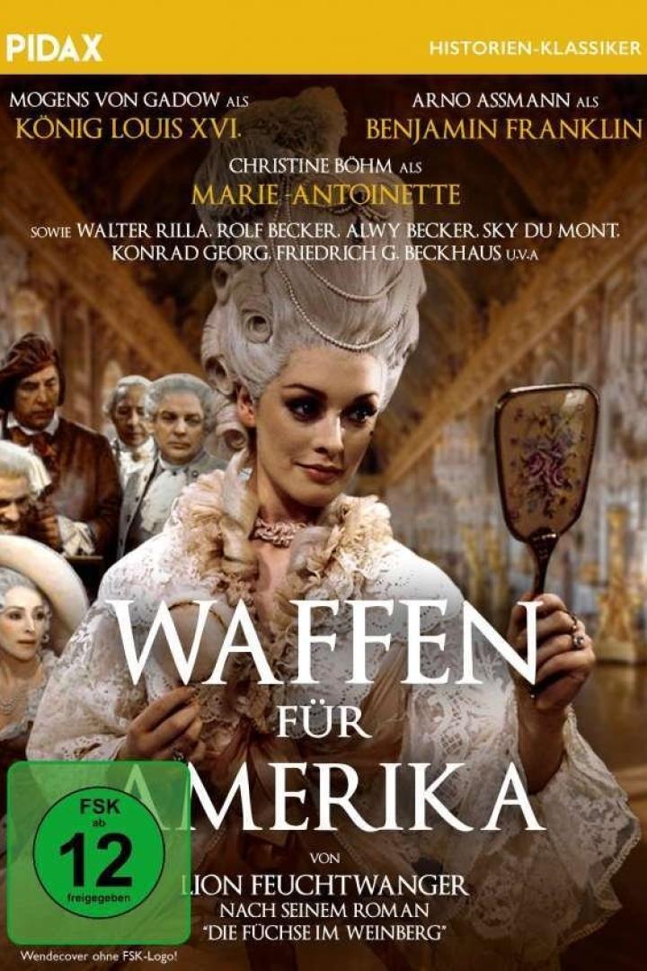 Das Cover des Historienfilms „Waffen für Amerika“ mit Christine Böhm als Marie Antoinette.