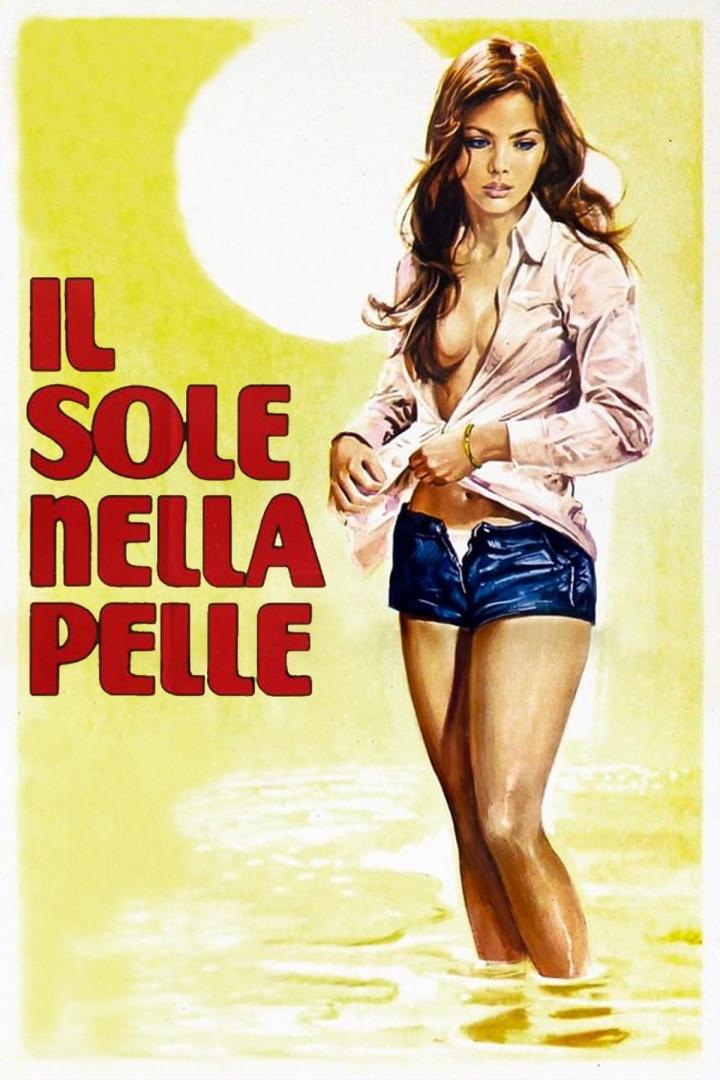 Das Filmplakat für „Il Sole Nella Pelle“ zeigt eine Frau im Wasser.