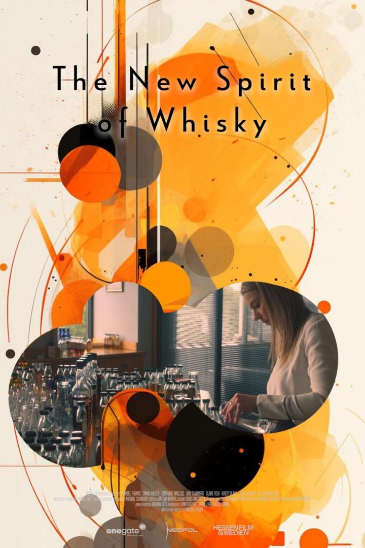 Das Filmplakat für „The New Spirit of Whisky“ zeigt eine Frau bei der Whiskyherstellung.