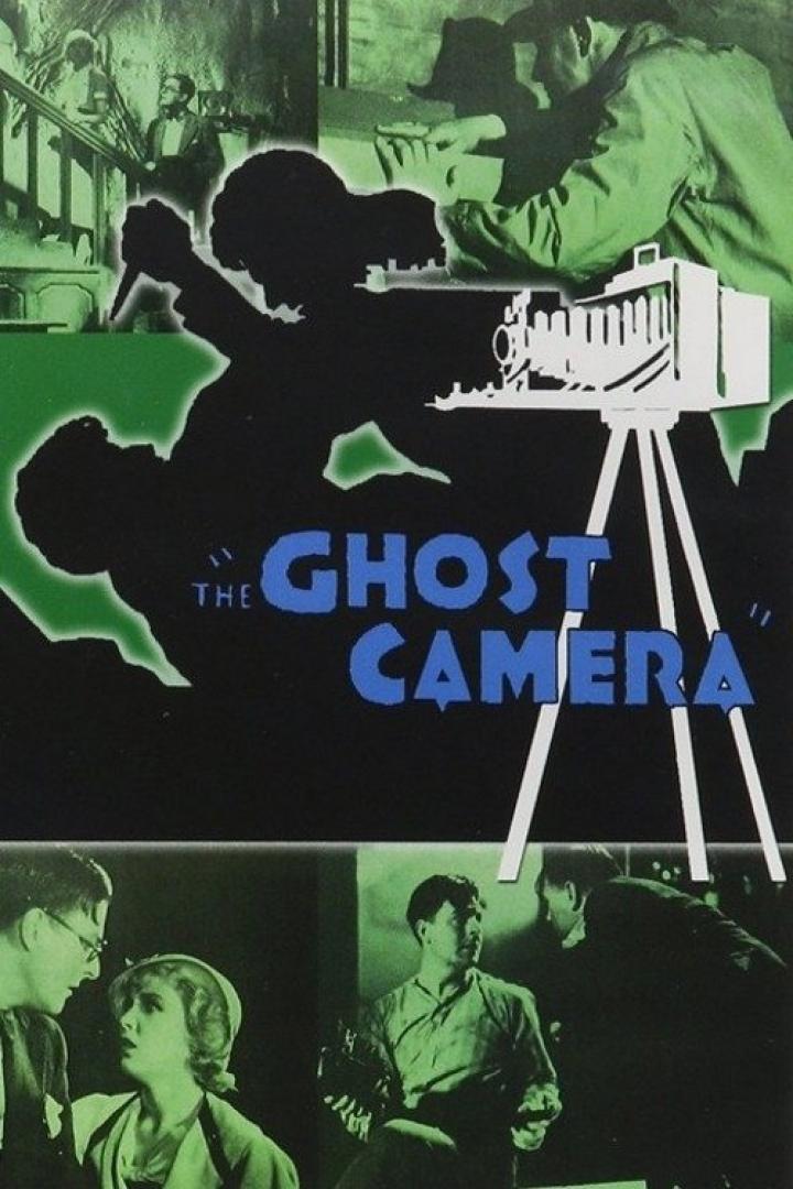 Das Filmplakat für „The Ghost Camera“ zeigt eine stilisierte Szene mit einer alten Kamera.