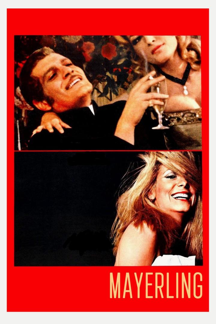 Das Filmplakat für „Mayerling“ zeigt zwei Paare, die feiern und lachen.