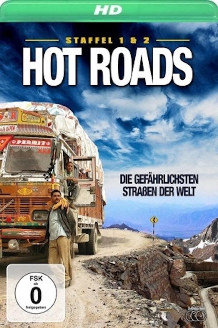 Das Cover der Blu-ray „Hot Roads – Die gefährlichsten Straßen der Welt“ mit einem LKW auf einer Bergstraße.