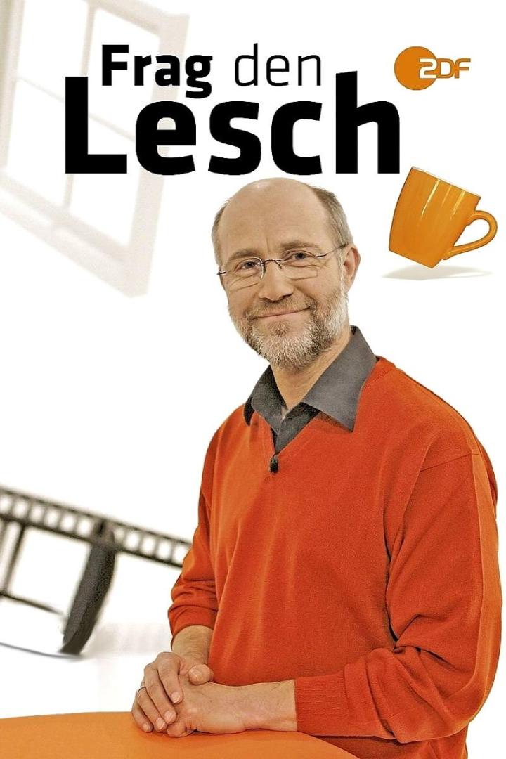 Das Logo und ein Porträt von Professor Harald Lesch für die Sendung „Frag den Lesch“ auf ZDF.
