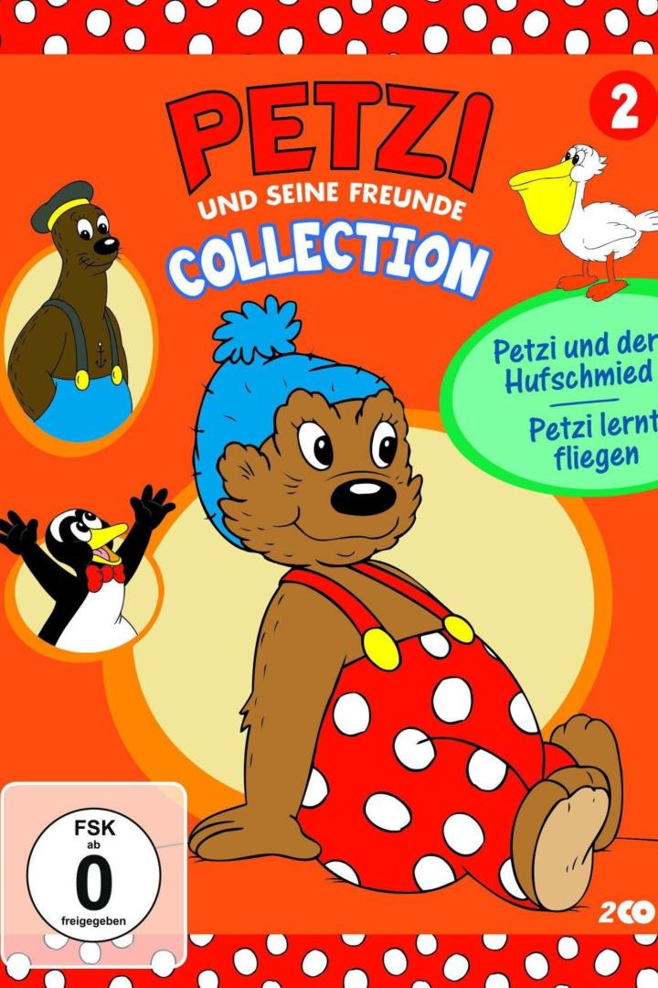Cover der „Petzi und seine Freunde Collection 2“ DVD mit verschiedenen Comicfiguren.