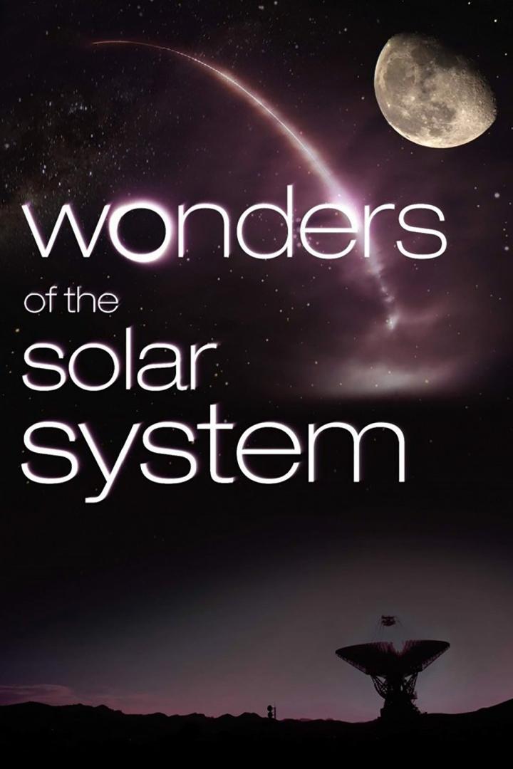 Das Poster für „Wonders of the Solar System“ zeigt den Mond und eine Sternwarte.