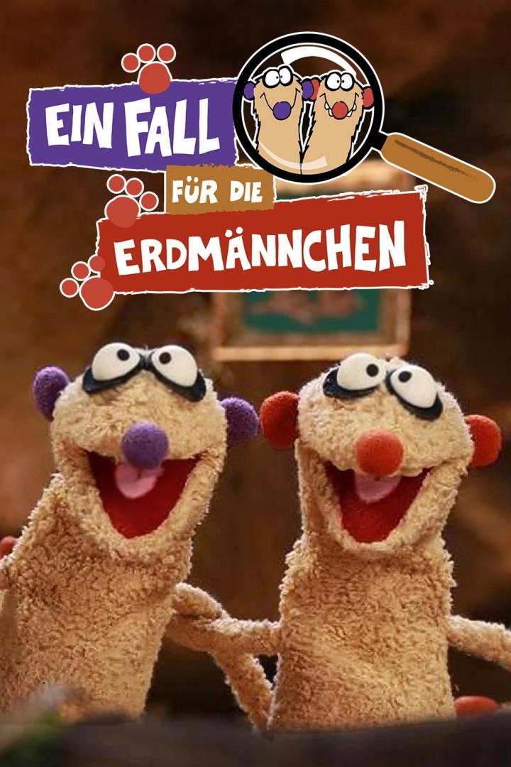 Zwei Erdmännchen-Puppen aus der Sendung „Ein Fall für die Erdmännchen“.