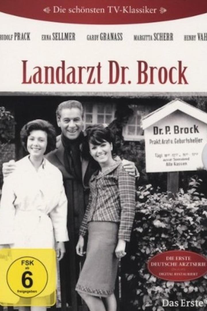 Das Cover der TV-Serie „Landarzt Dr. Brock“ mit Rudolf Prack, Erna Sellmer, Gardy Granass, Margitta Scherr und Henry Vahl.