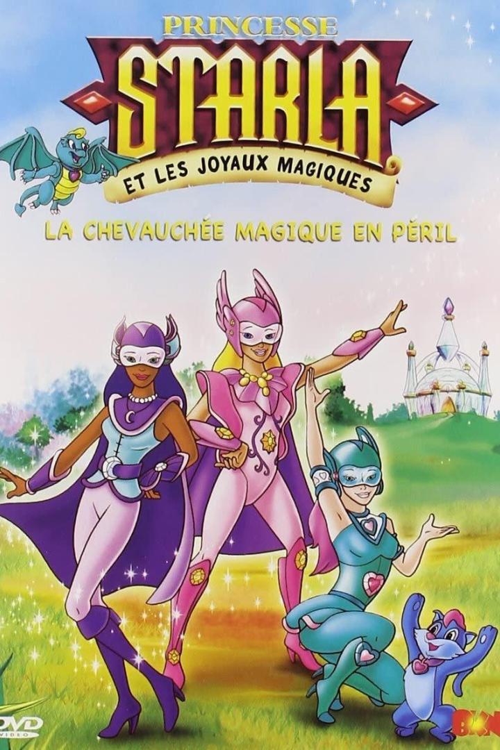 Das Cover des Zeichentrickfilms „Prinzessin Starla und die magischen Juwelen“ zeigt drei Heldinnen.