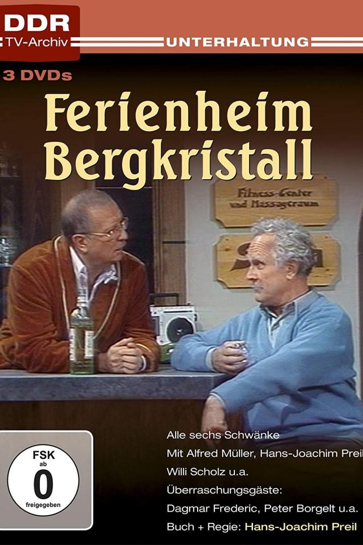 Das DVD-Cover von „Ferienheim Bergkristall“ zeigt Alfred Müller und Hans-Joachim Preil.