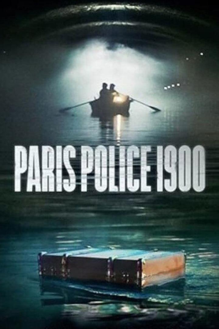 Das Filmplakat für „Paris Police 1900“ zeigt ein Ruderboot und einen Koffer auf dem Wasser.