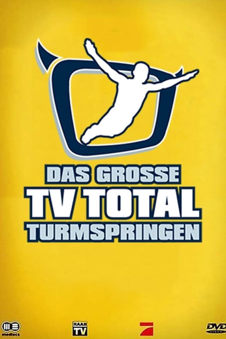 DVD-Cover von „Das Grosse TV Total Turmspringen“ mit einem stilisierten Springer.
