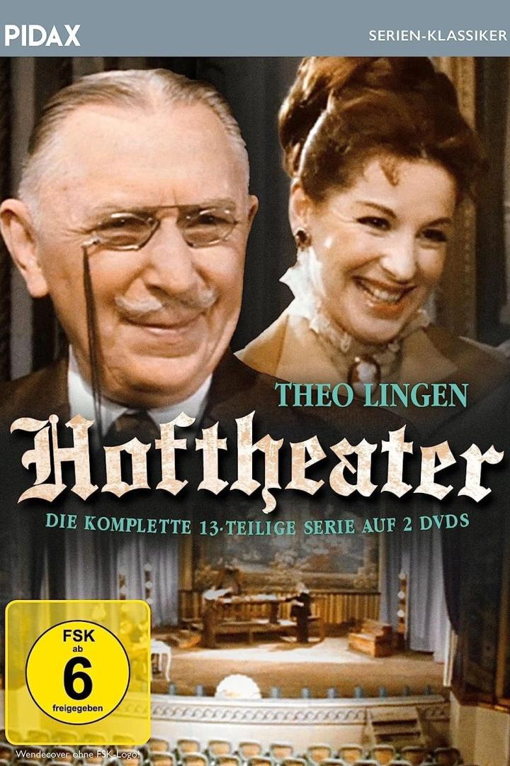 Das Cover der DVD-Box zur Serie „Hoftheater“ mit Theo Lingen.