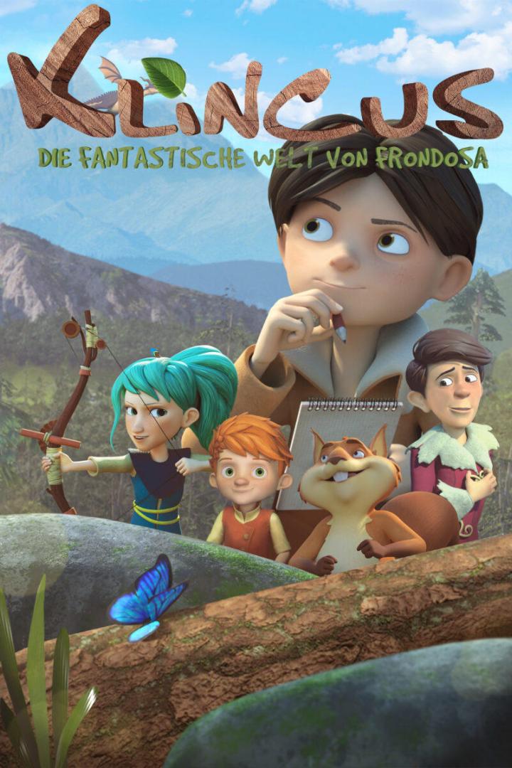 Das Filmplakat für „Klincus – Die fantastische Welt von Frondosa“ zeigt die Hauptfiguren.