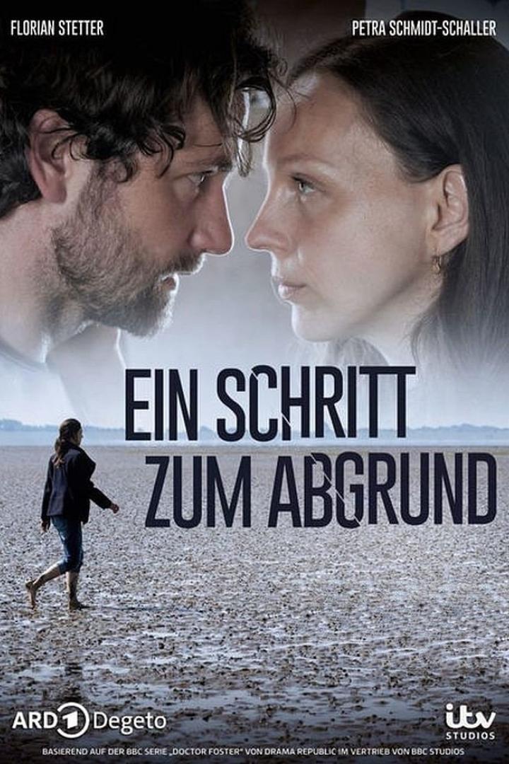 Das Filmplakat für „Ein Schritt zum Abgrund“ mit Florian Stetter und Petra Schmidt-Schaller.