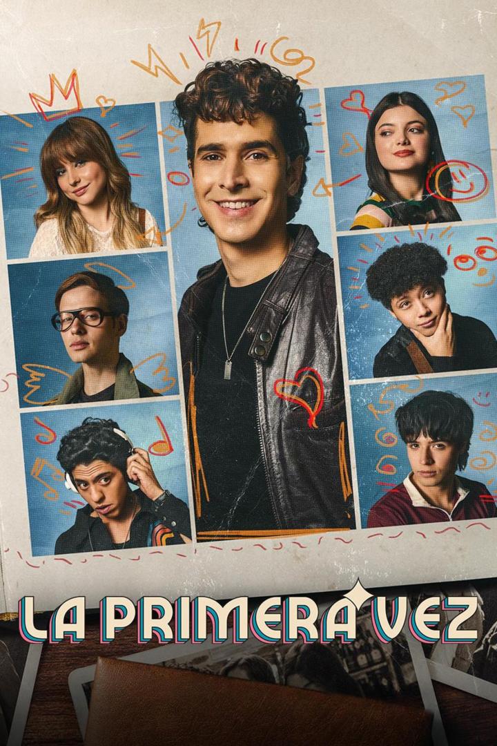 Das Poster für die Serie „La Primera Vez“ zeigt die Gesichter der Hauptdarsteller.