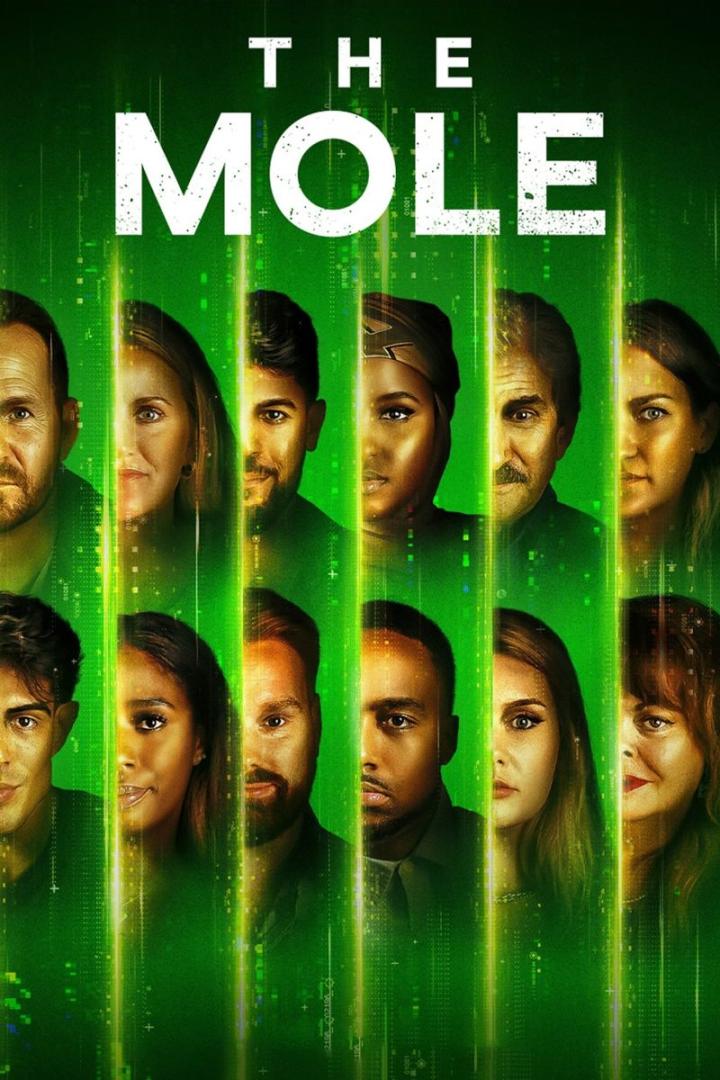 Das Poster für die Reality-TV-Show „The Mole“ zeigt die Gesichter der Kandidaten.