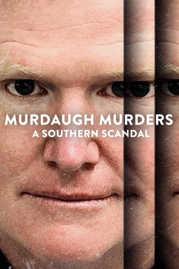 Das Gesicht eines Mannes, überlagert mit dem Titel „Murdaugh Murders: A Southern Scandal“.
