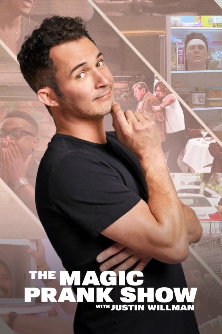 Werbeplakat für „The Magic Prank Show“ mit Justin Willman.