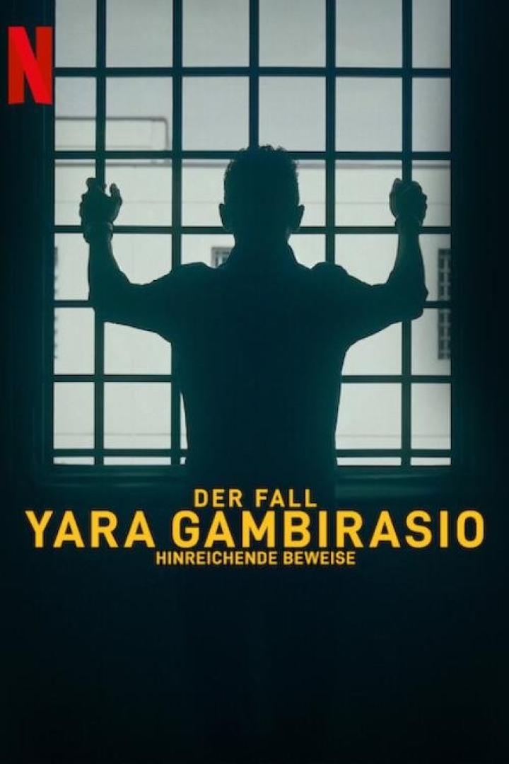 Das Filmplakat für „Der Fall Yara Gambirasio“ zeigt eine Silhouette vor einem Fenster.